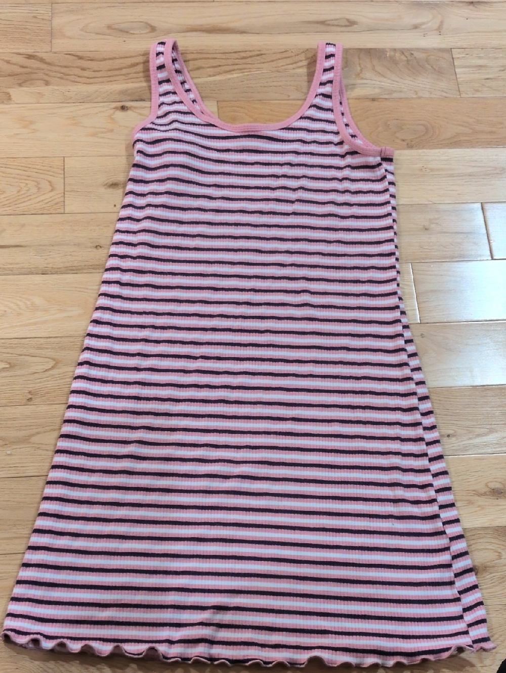 abercrombie kids Pink and Black Striped Tank Dress